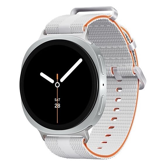 Galaxy Watch8 | 44 мм | 4G LTE | Silver | Athleisure/White | S/M, Размер ремешка : S/M, Тип ремешка : Athleisure, Размер корпуса : 44 мм, Подключение часов : Bluetooth / Wi-Fi + 4G LTE, Цвет ремешка: White, Цвет: Silver
